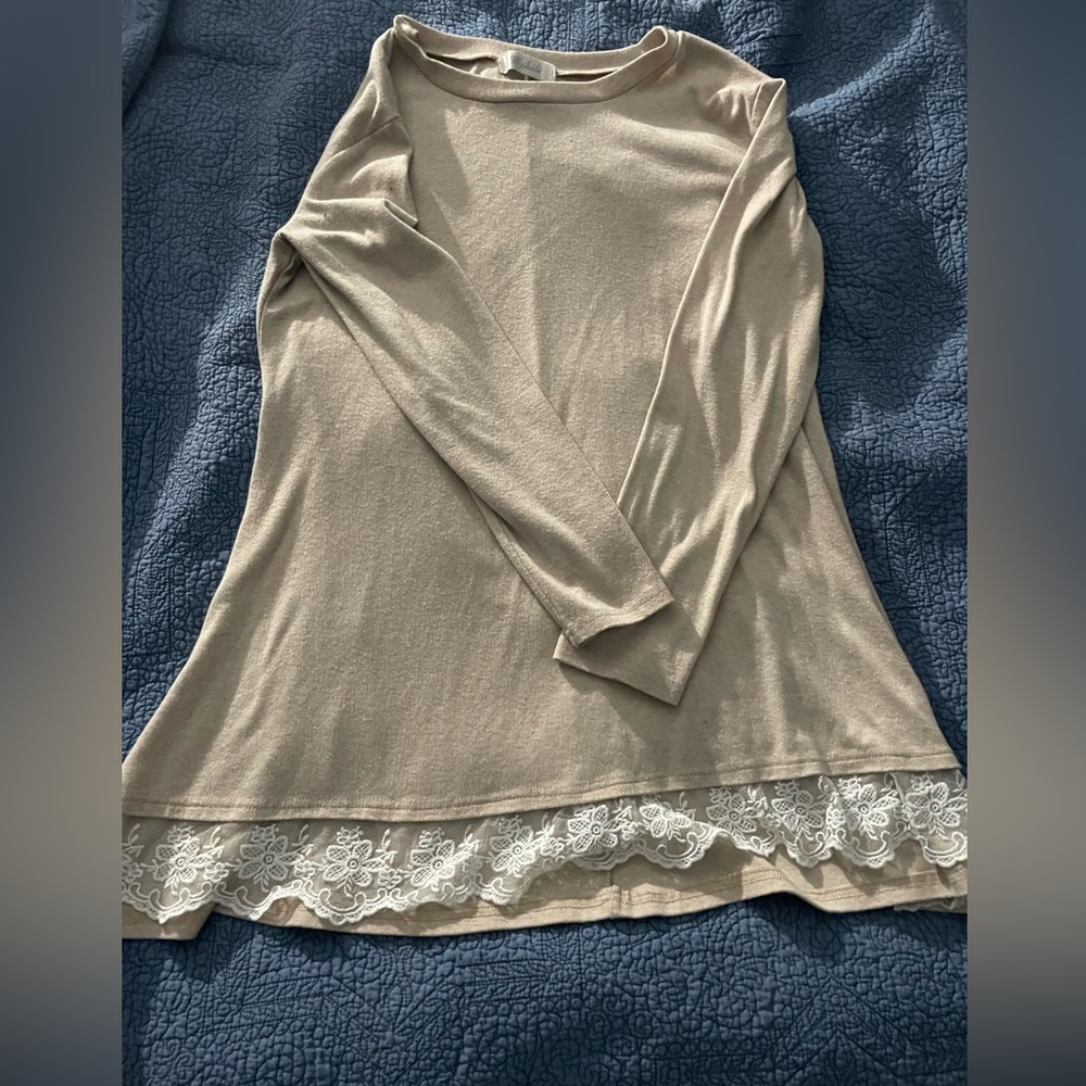 Lace bottom top.